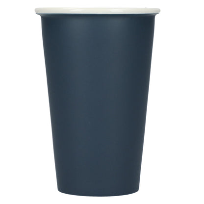 Front View of Blue I'm not a paper cup 10oz ceramic tumbler plain