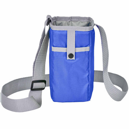 Front View of Blue Insulated Bottle Sling plain