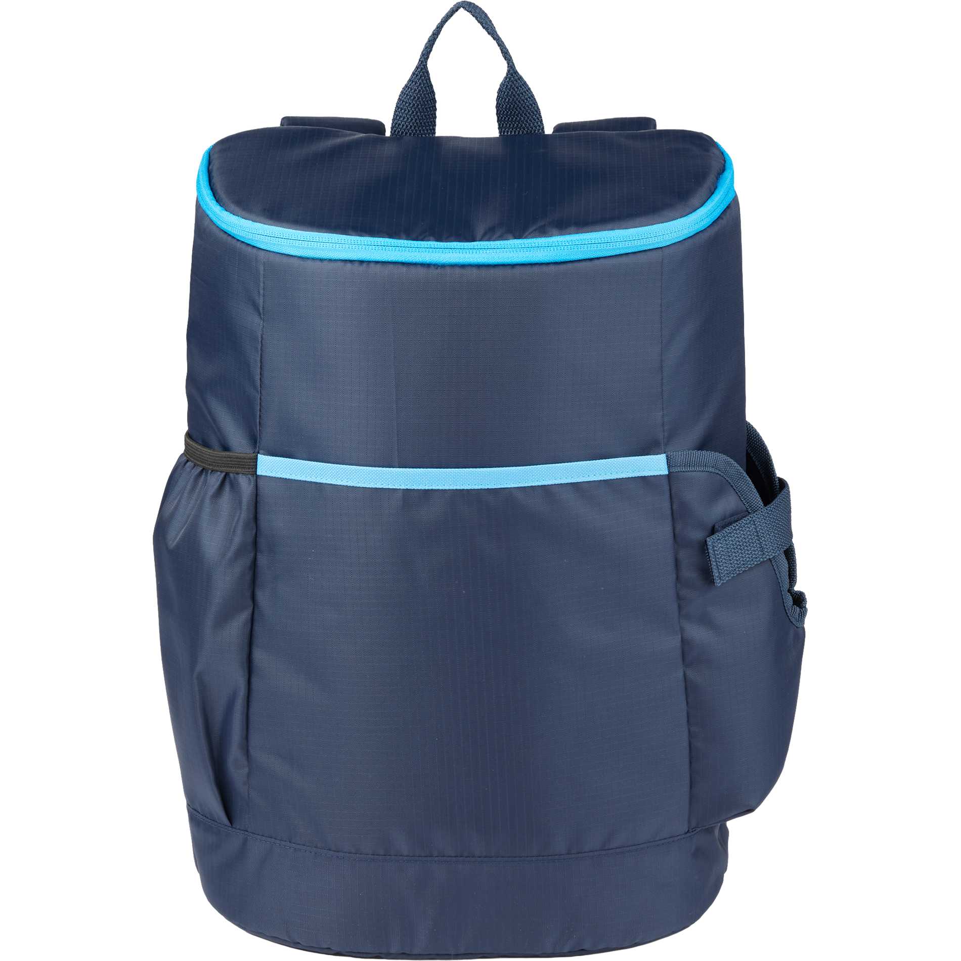 Front View of Blue Kade 24 Can Backpack Cooler plain