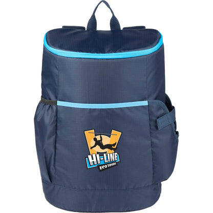 Front View of Blue Kade 24 Can Backpack Cooler