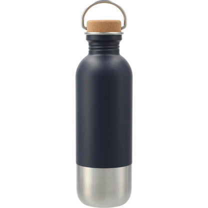 Front View of Blue Lagom Single wall Stainless steel Bottle 27oz plain