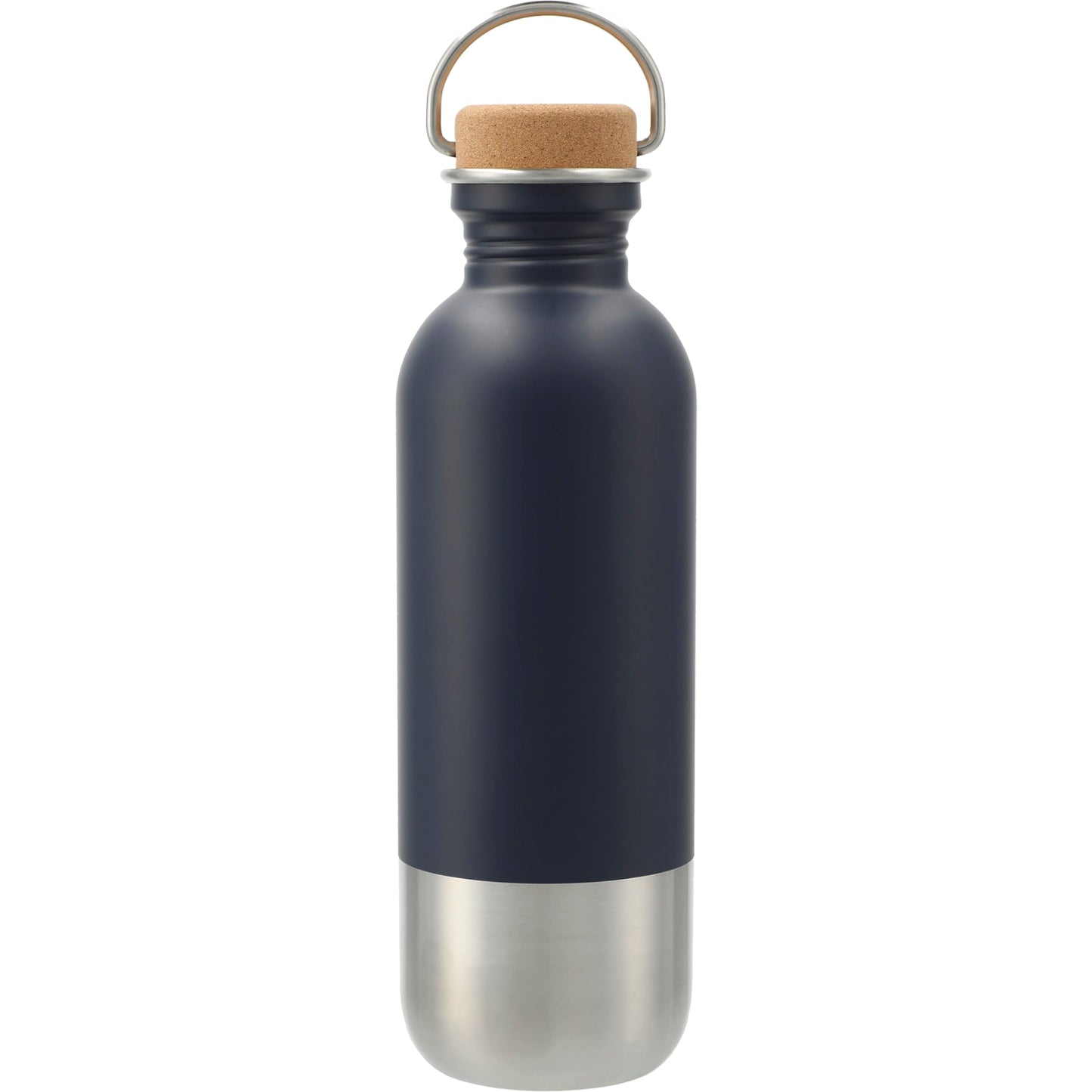 Front View of Blue Lagom Single wall Stainless steel Bottle 27oz plain