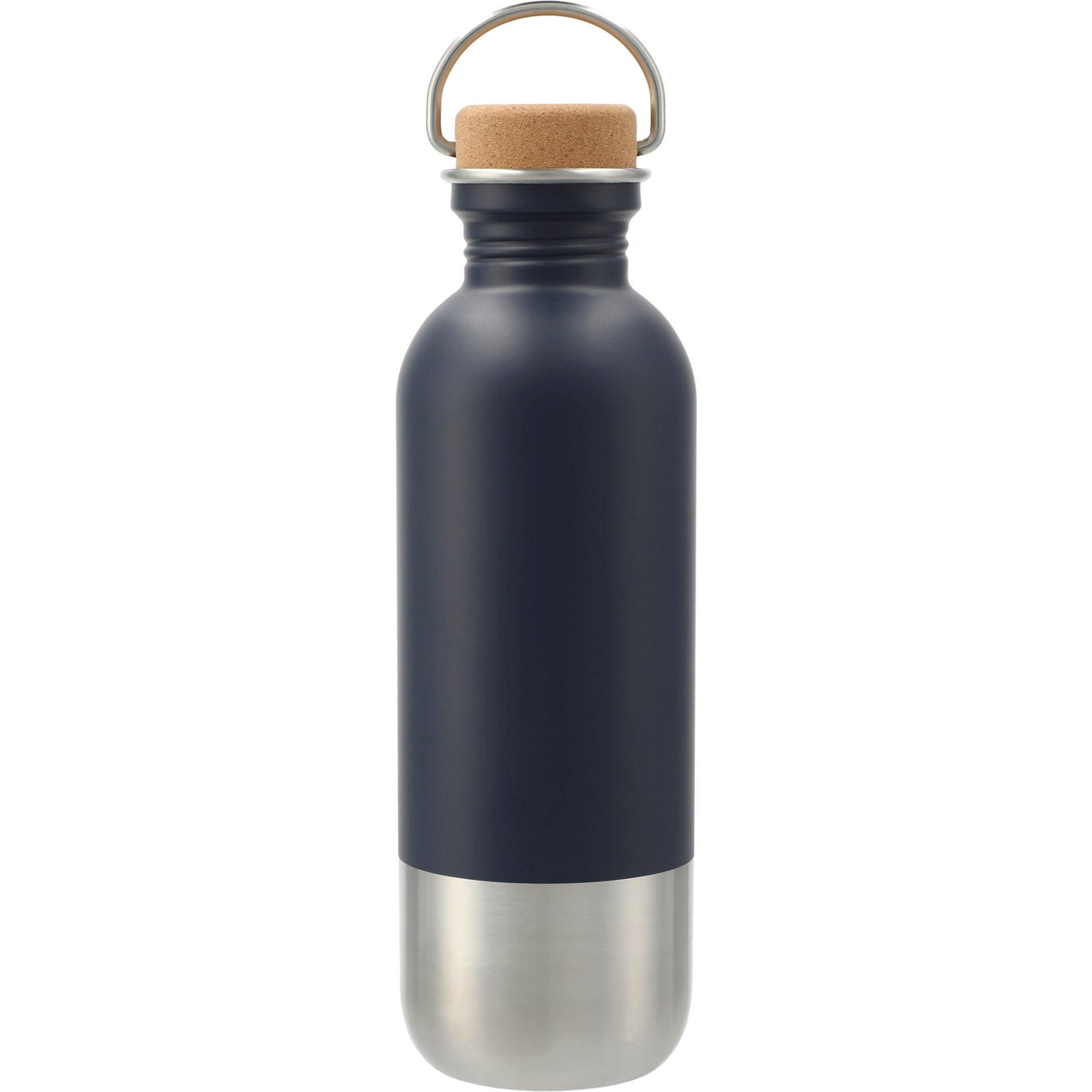 Front View of Blue Lagom Single wall Stainless steel Bottle 27oz plain