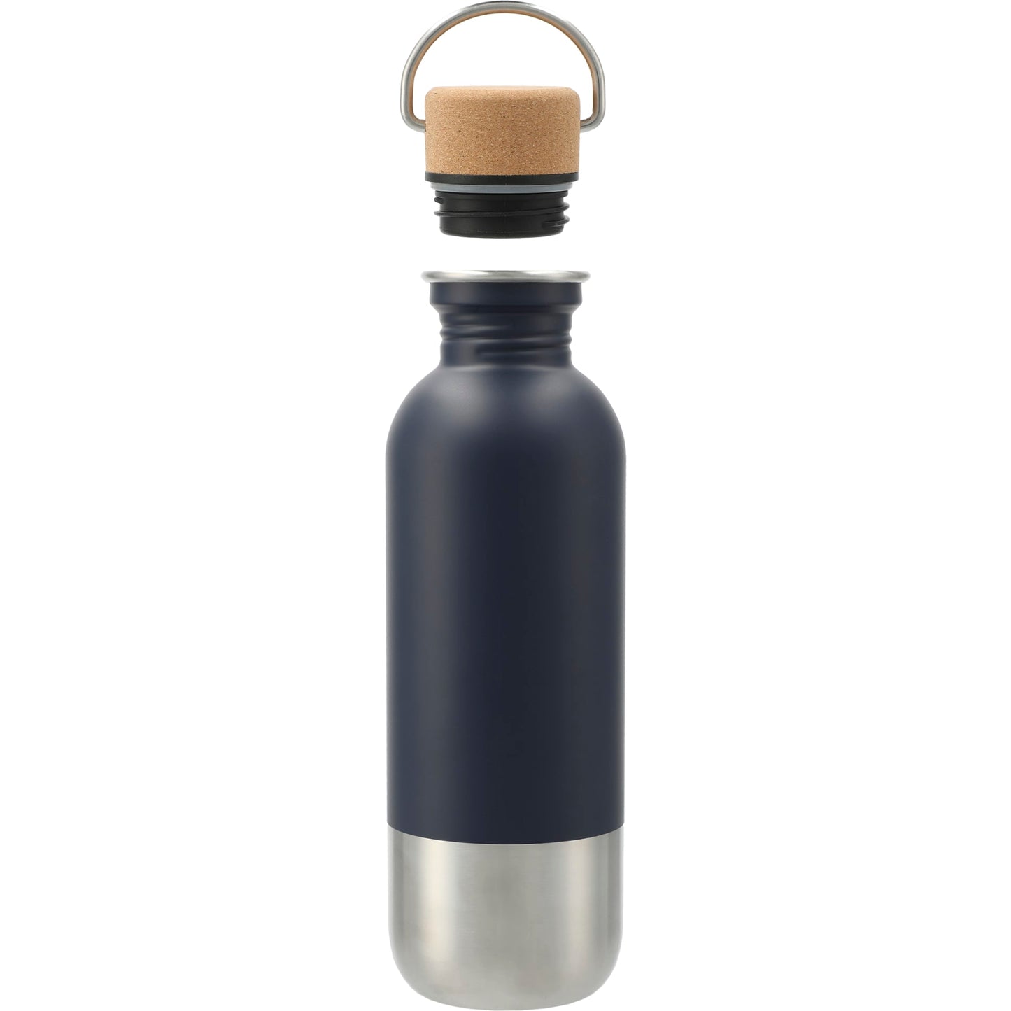 Front View of Blue Lagom Single wall Stainless steel Bottle 27oz plain