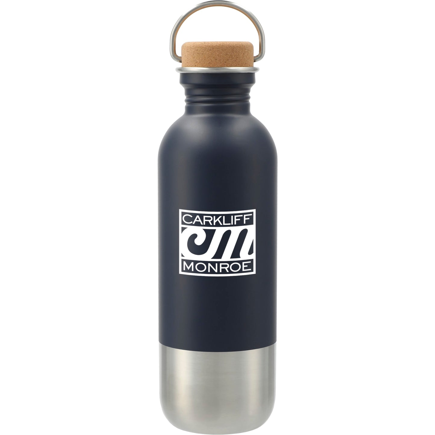 Front View of Blue Lagom Single wall Stainless steel Bottle 27oz