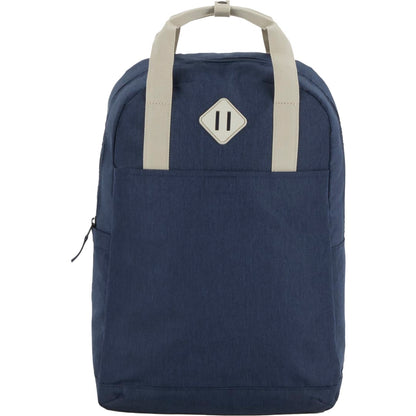 Front View of Blue Lanier Recycled 15" Laptop Backpack plain