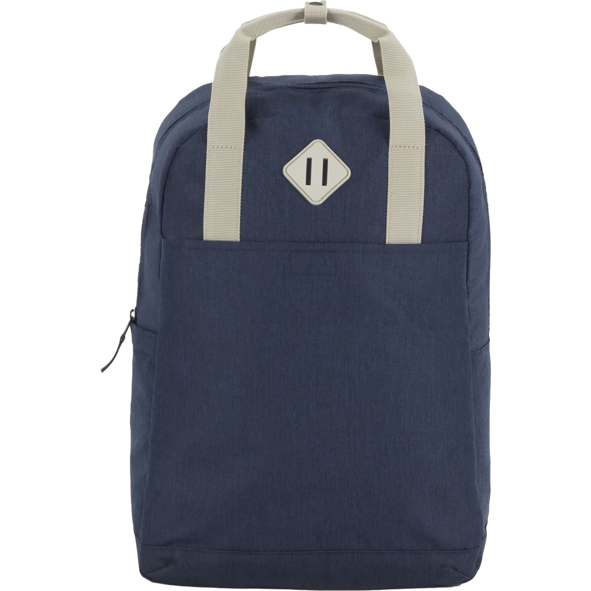 Front View of Blue Lanier Recycled 15" Laptop Backpack plain