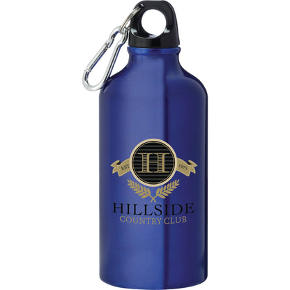 Front View of Blue Li'l Shorty 17oz Aluminum Sports Bottle