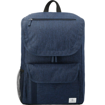 Front View of Blue Merchant & Craft Ashton 15" Computer Backpack plain