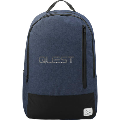 Front View of Blue Merchant & Craft Grayley 15" Computer Backpack