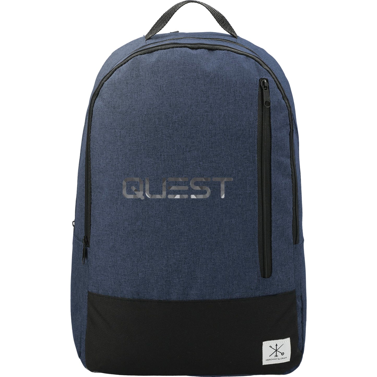Front View of Blue Merchant & Craft Grayley 15" Computer Backpack