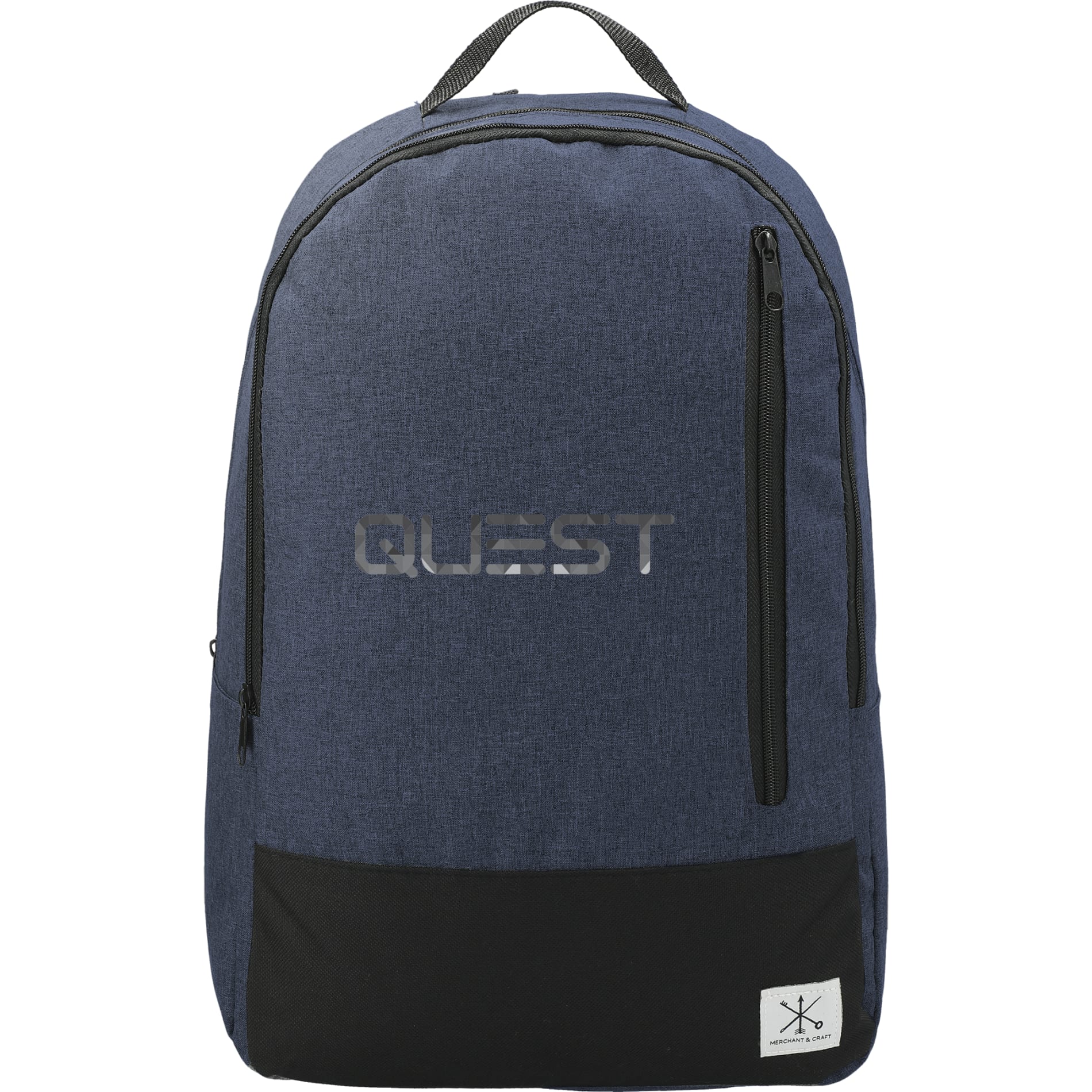 Front View of Blue Merchant & Craft Grayley 15" Computer Backpack