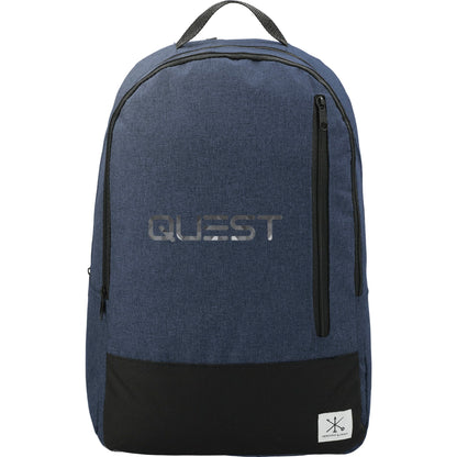 Front View of Blue Merchant & Craft Grayley 15" Computer Backpack