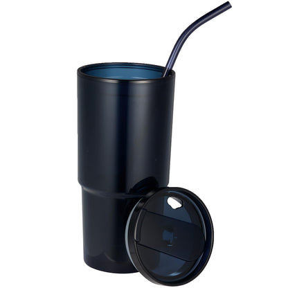 Front View of Blue Mia Recycled Acrylic Tumbler 24oz plain