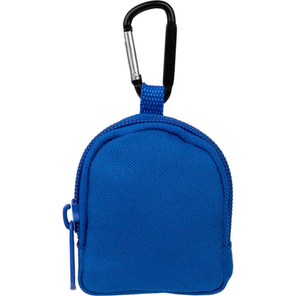 Front View of Blue Mini Backpack Bag Charm plain