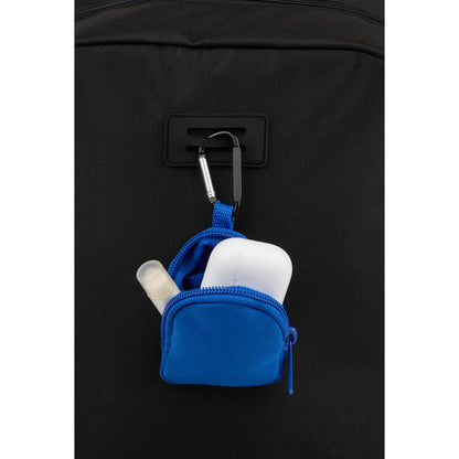 Front View of Blue Mini Backpack Bag Charm