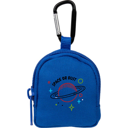 Front View of Blue Mini Backpack Bag Charm
