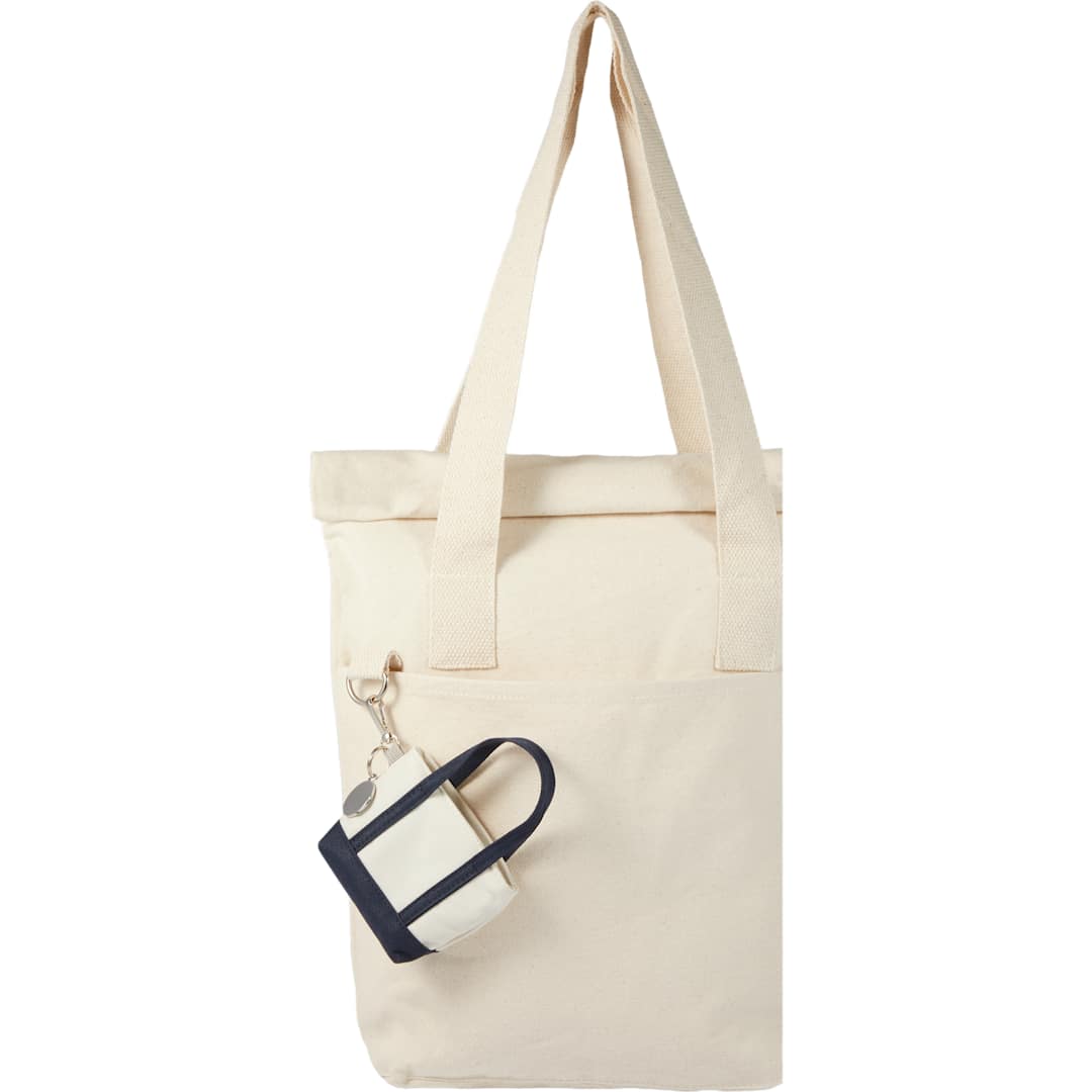 Front View of Blue Mini Tote Bag Charm