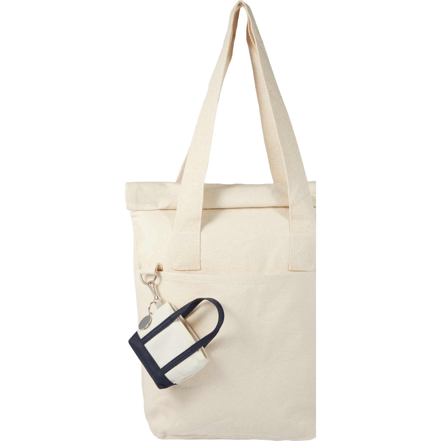 Front View of Blue Mini Tote Bag Charm