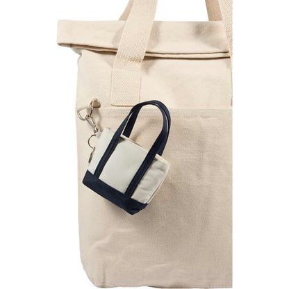 Front View of Blue Mini Tote Bag Charm
