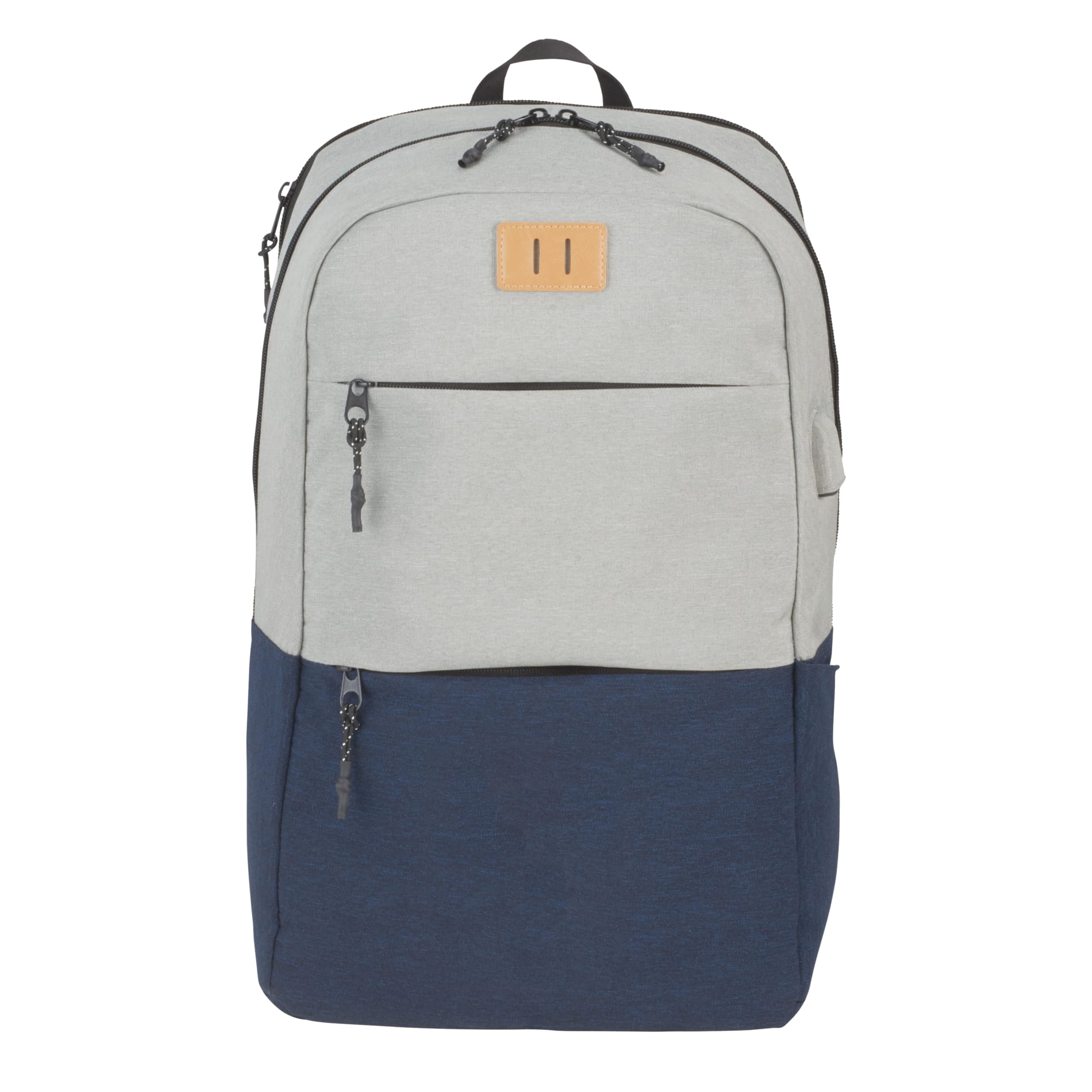 Front View of Blue NBN Linden 15" Computer Backpack plain