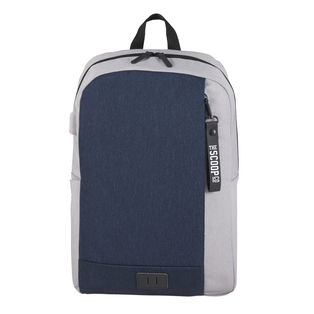 Front View of Blue NBN Whitby Slim 15" Computer Backpack w/ USB Port