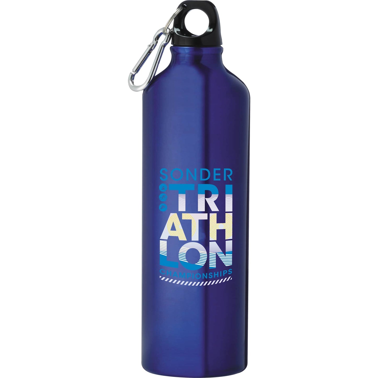Front View of Blue Pacific 26oz Aluminum Sports Bottle