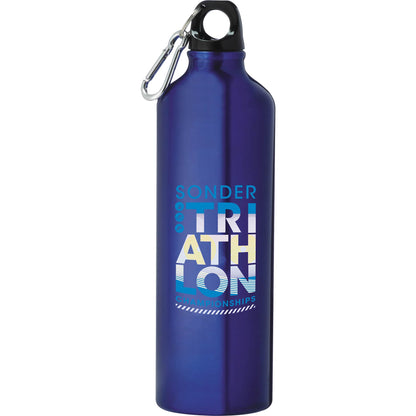 Front View of Blue Pacific 26oz Aluminum Sports Bottle