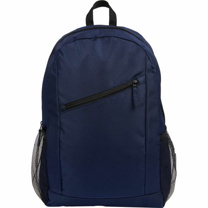 Front View of Blue Packable Recycled Backpack plain
