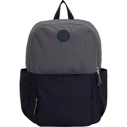 Front View of Blue Paired Recycled 15" Laptop Backpack plain