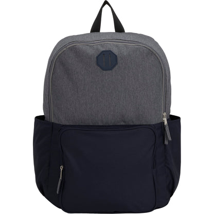 Front View of Blue Paired Recycled 15" Laptop Backpack plain