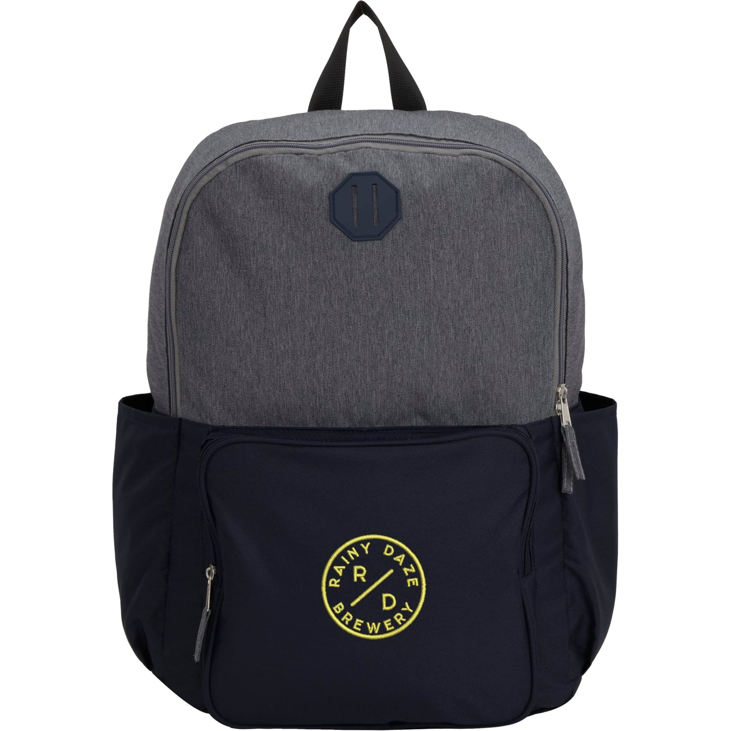 Front View of Blue Paired Recycled 15" Laptop Backpack