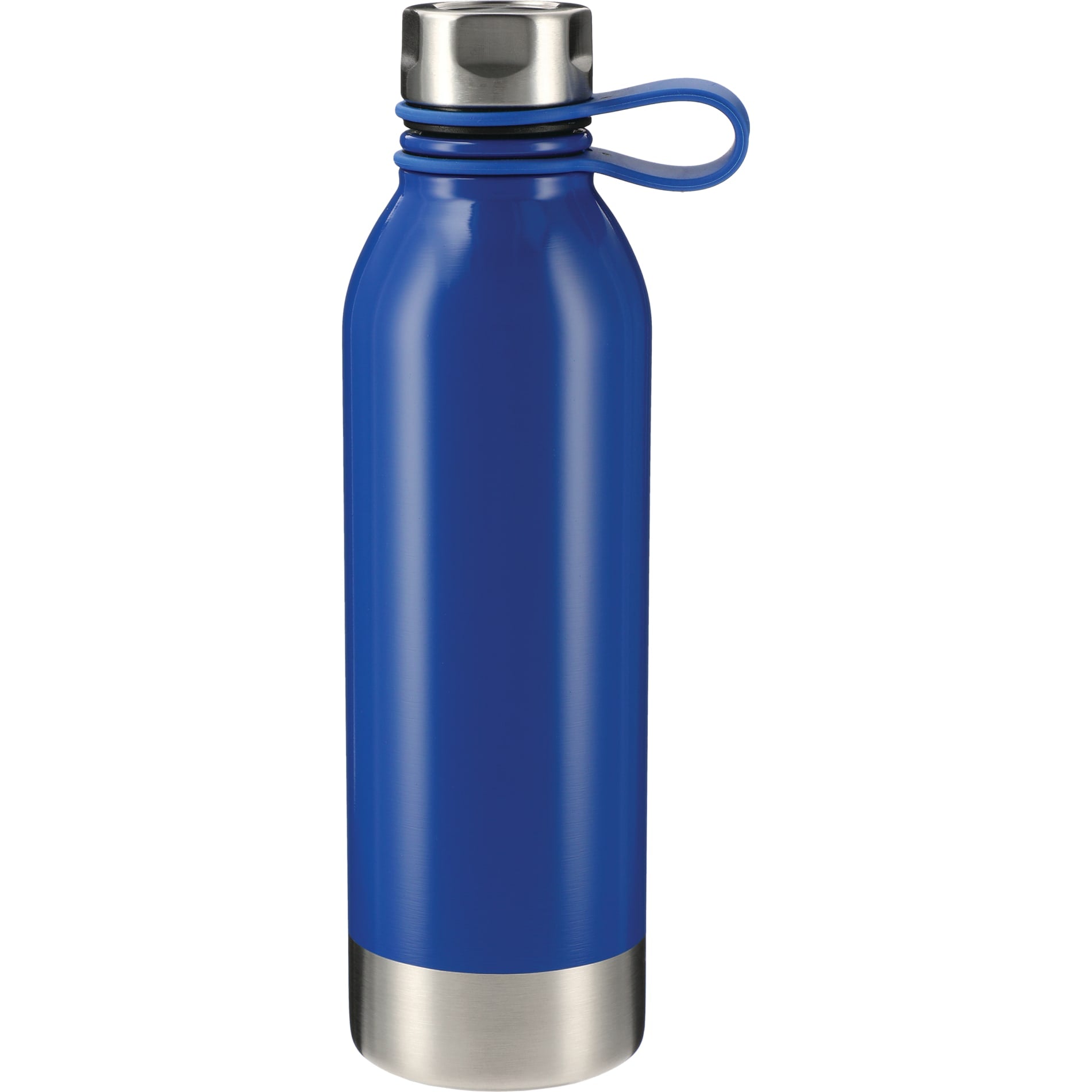 Front View of Blue Perth 25oz Stainless Sports Bottle plain