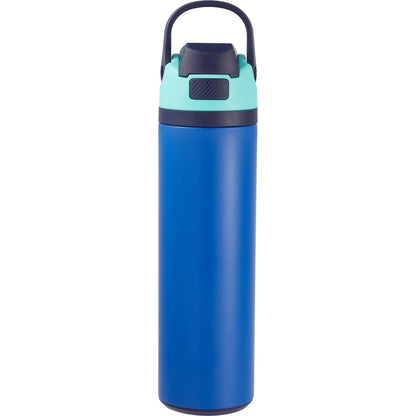 Front View of Blue Reef 24oz Vacuum Recycled Stainless-steel Bottle plain