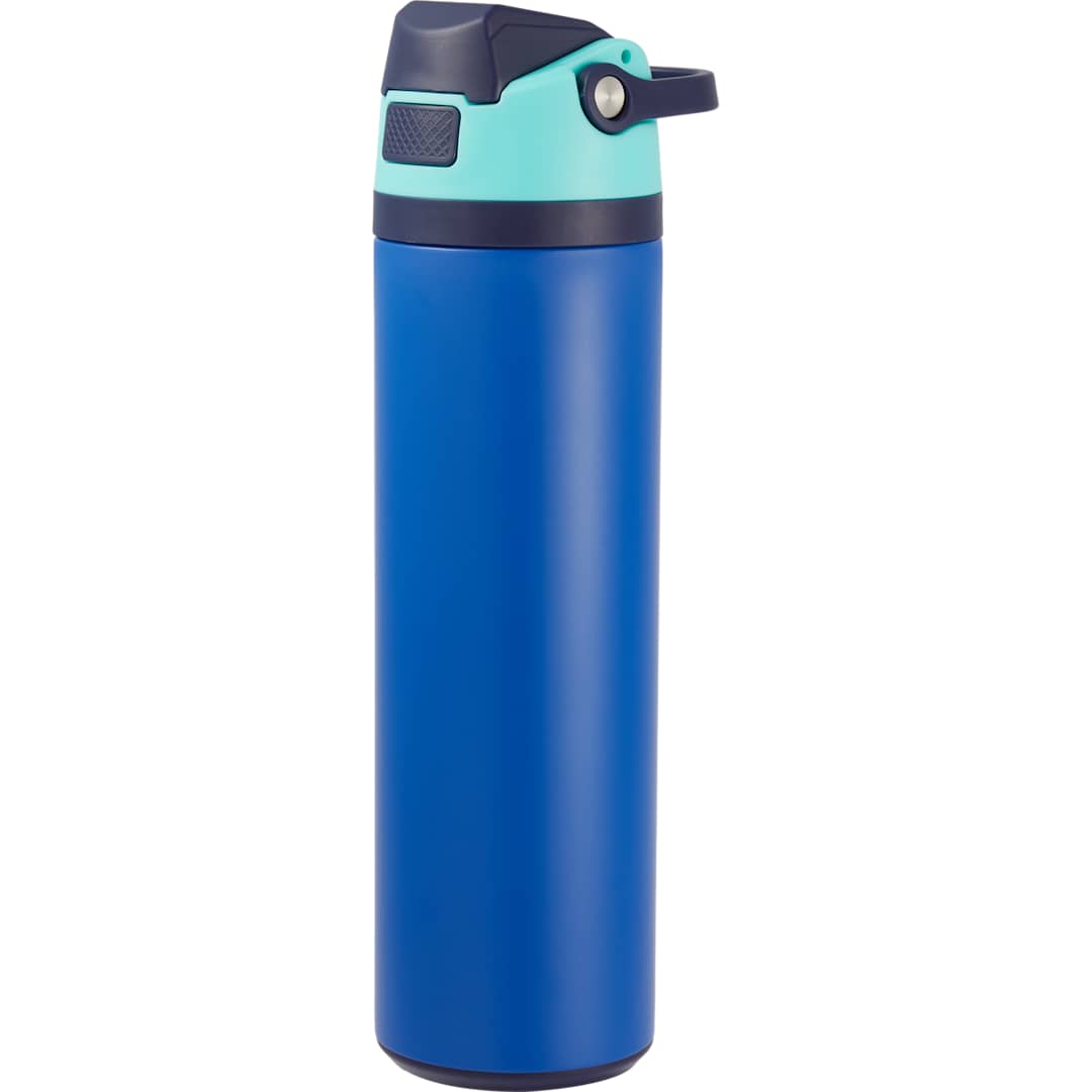 Front View of Blue Reef 24oz Vacuum Recycled Stainless-steel Bottle plain