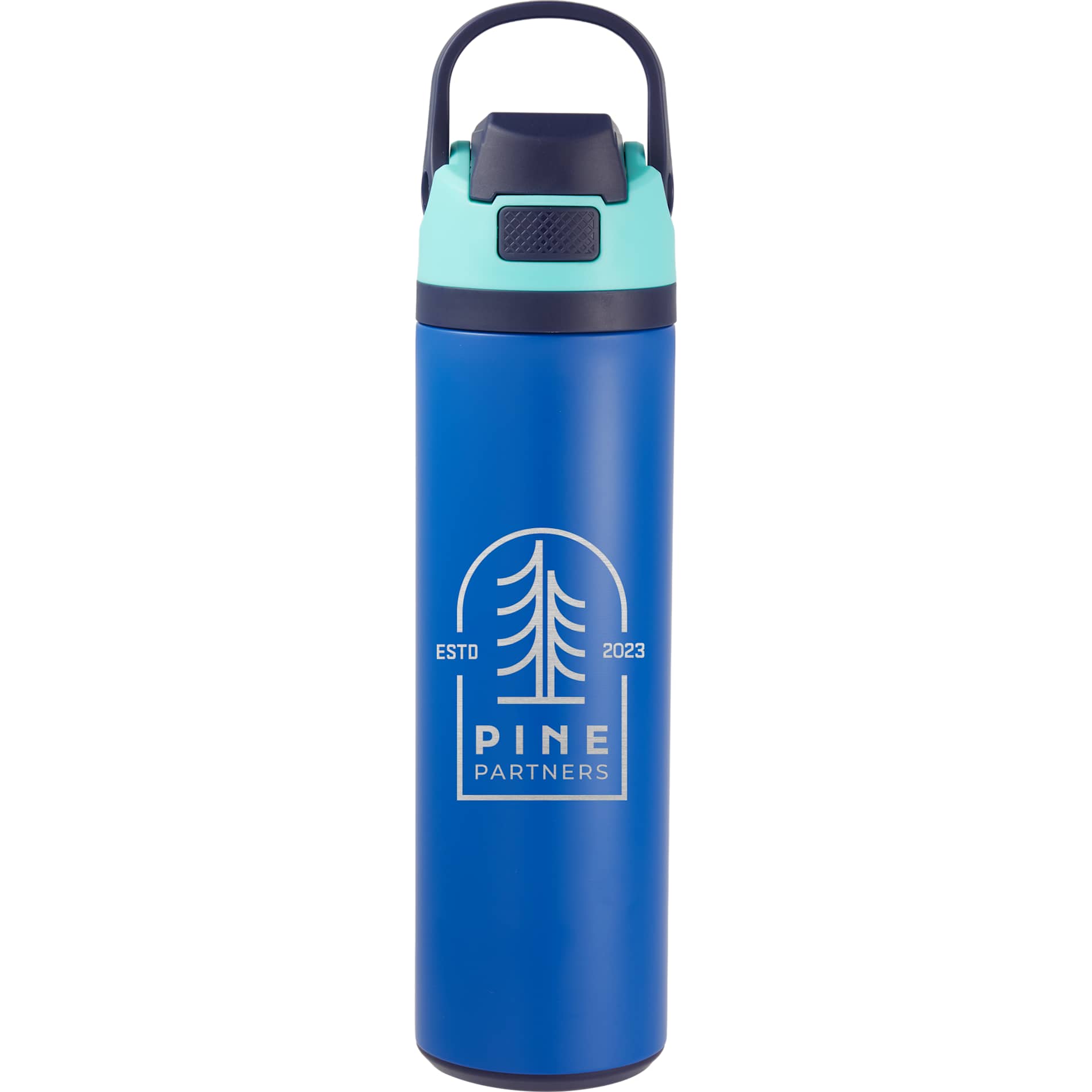 Front View of Blue Reef 24oz Vacuum Recycled Stainless-steel Bottle