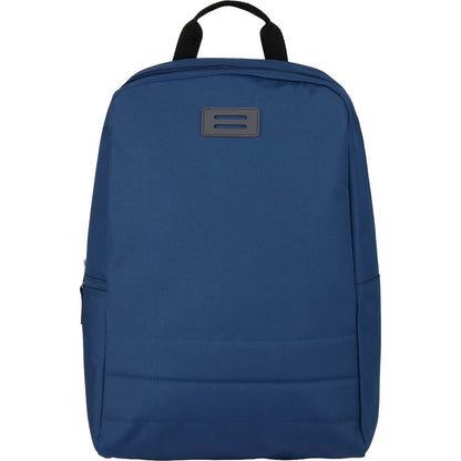 Front View of Blue Ripple Recycled 15" Computer  Backpack plain
