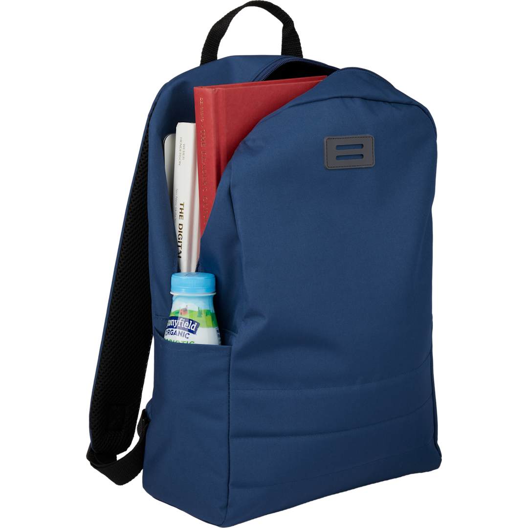 Front View of Blue Ripple Recycled 15" Computer  Backpack
