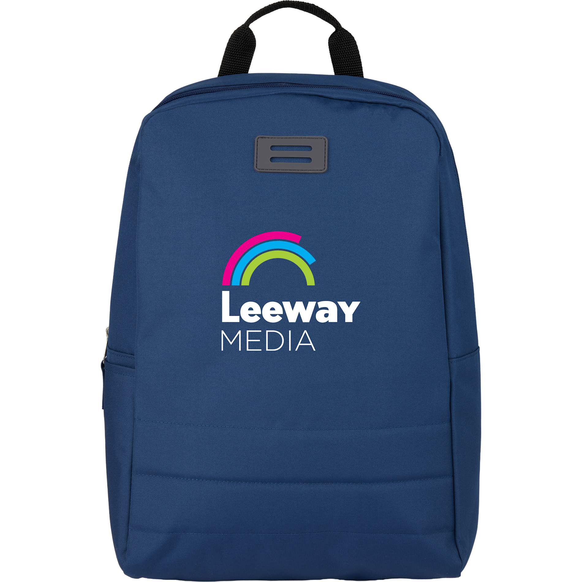 Front View of Blue Ripple Recycled 15" Computer  Backpack