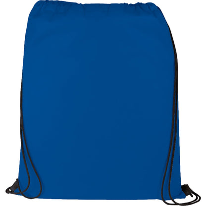 Front View of Blue Rivers Non-Woven Drawstring Bag plain