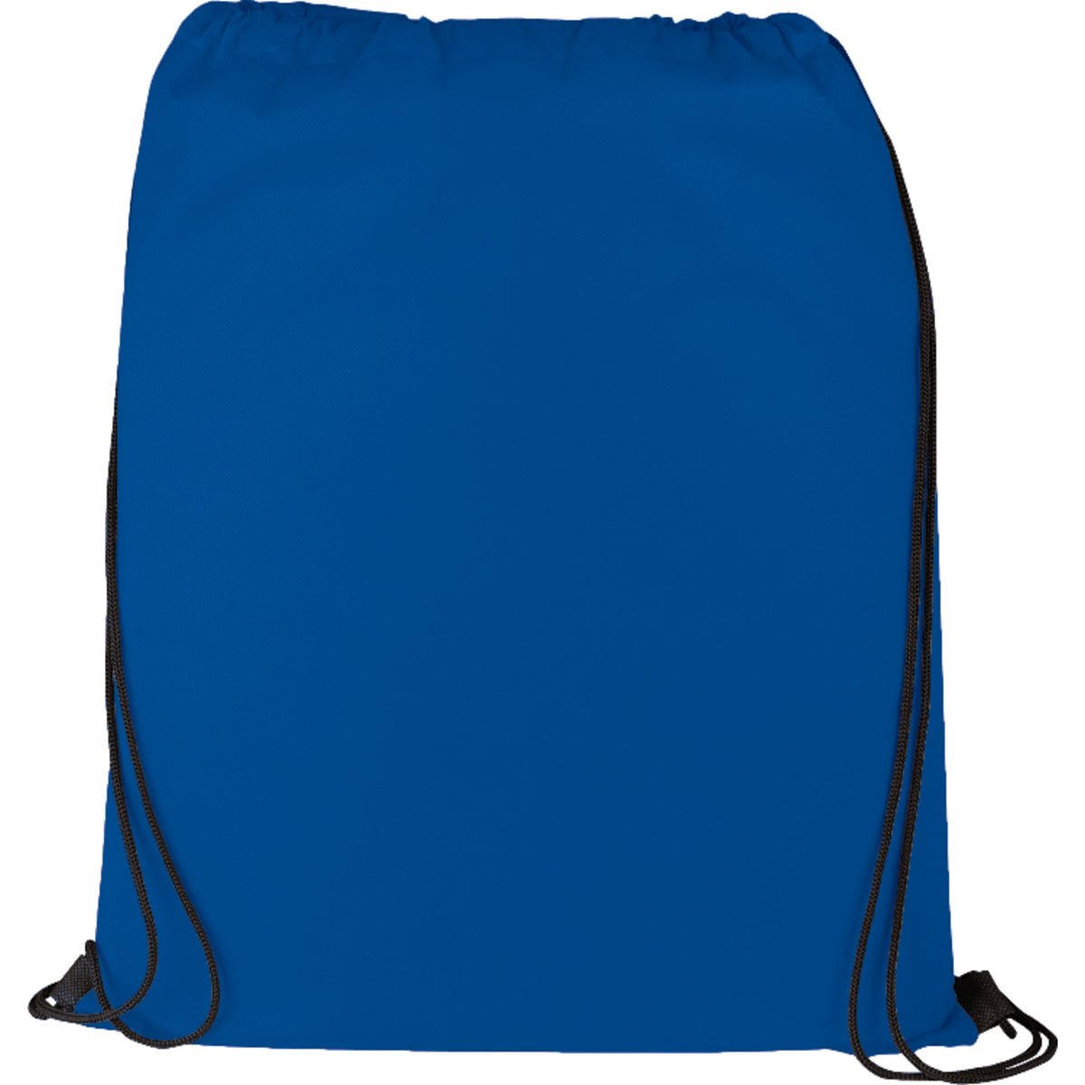 Front View of Blue Rivers Non-Woven Drawstring Bag plain