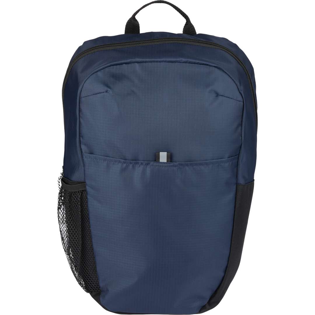 Front View of Blue Rocky Recycled 15" Computer Backpack plain