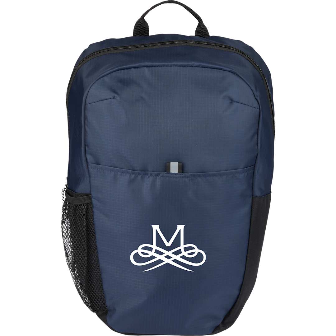 Front View of Blue Rocky Recycled 15" Computer Backpack