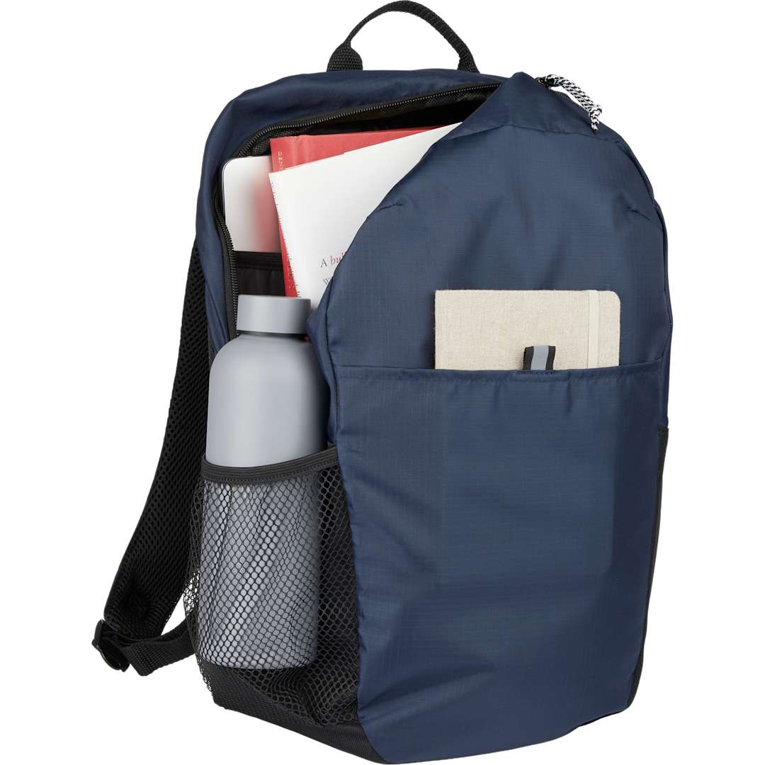Front View of Blue Rocky Recycled 15" Computer Backpack