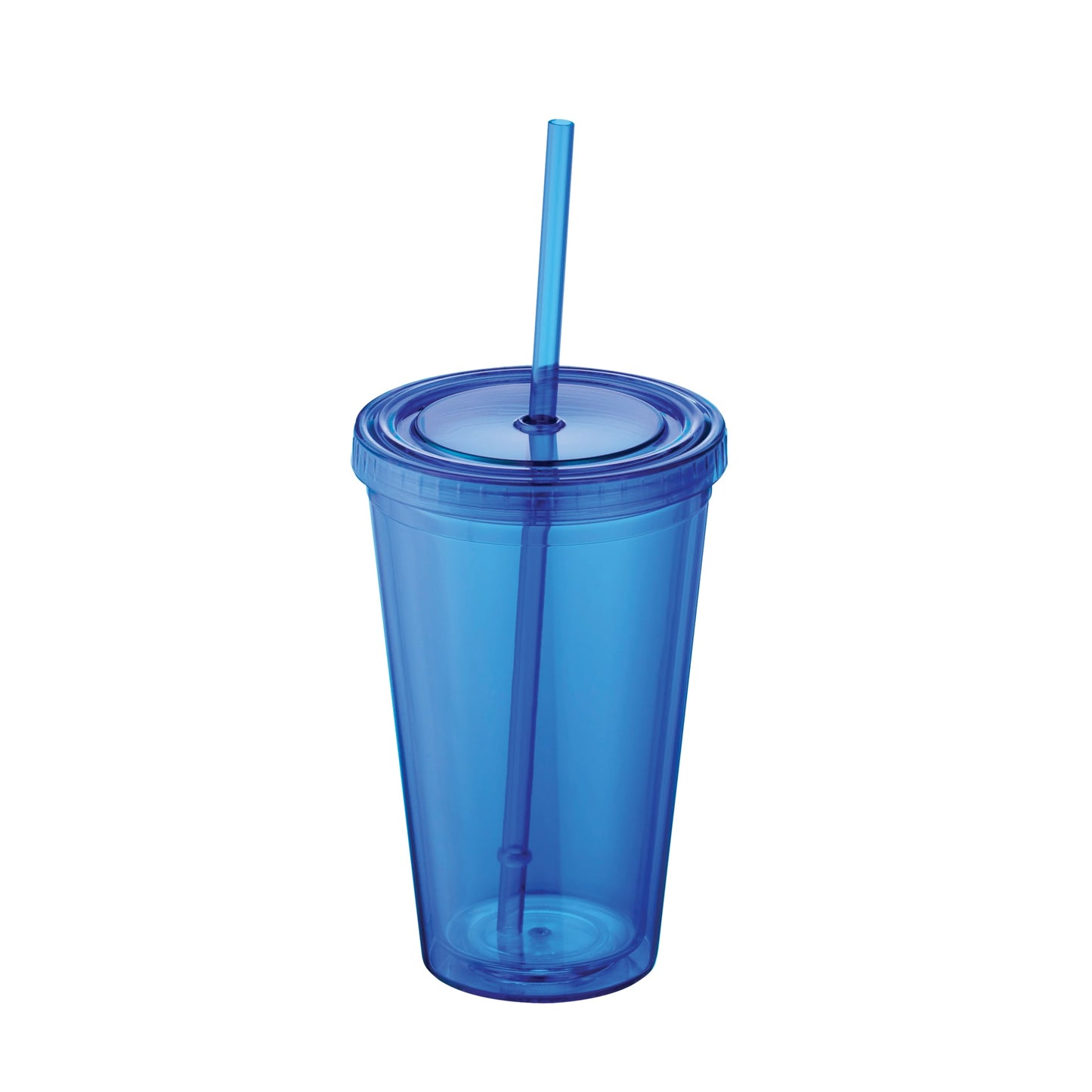 Front View of Blue Sedici Tumbler 16oz plain