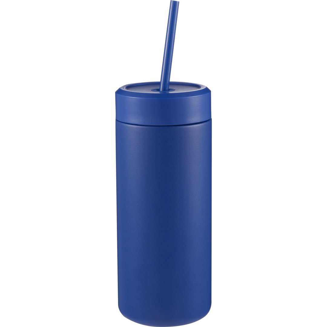 Front View of Blue Sol Tonal Straw Tumbler 20oz plain