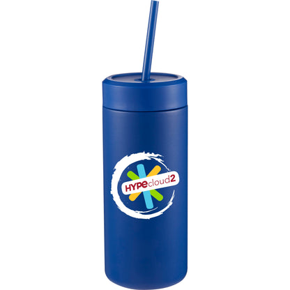 Front View of Blue Sol Tonal Straw Tumbler 20oz