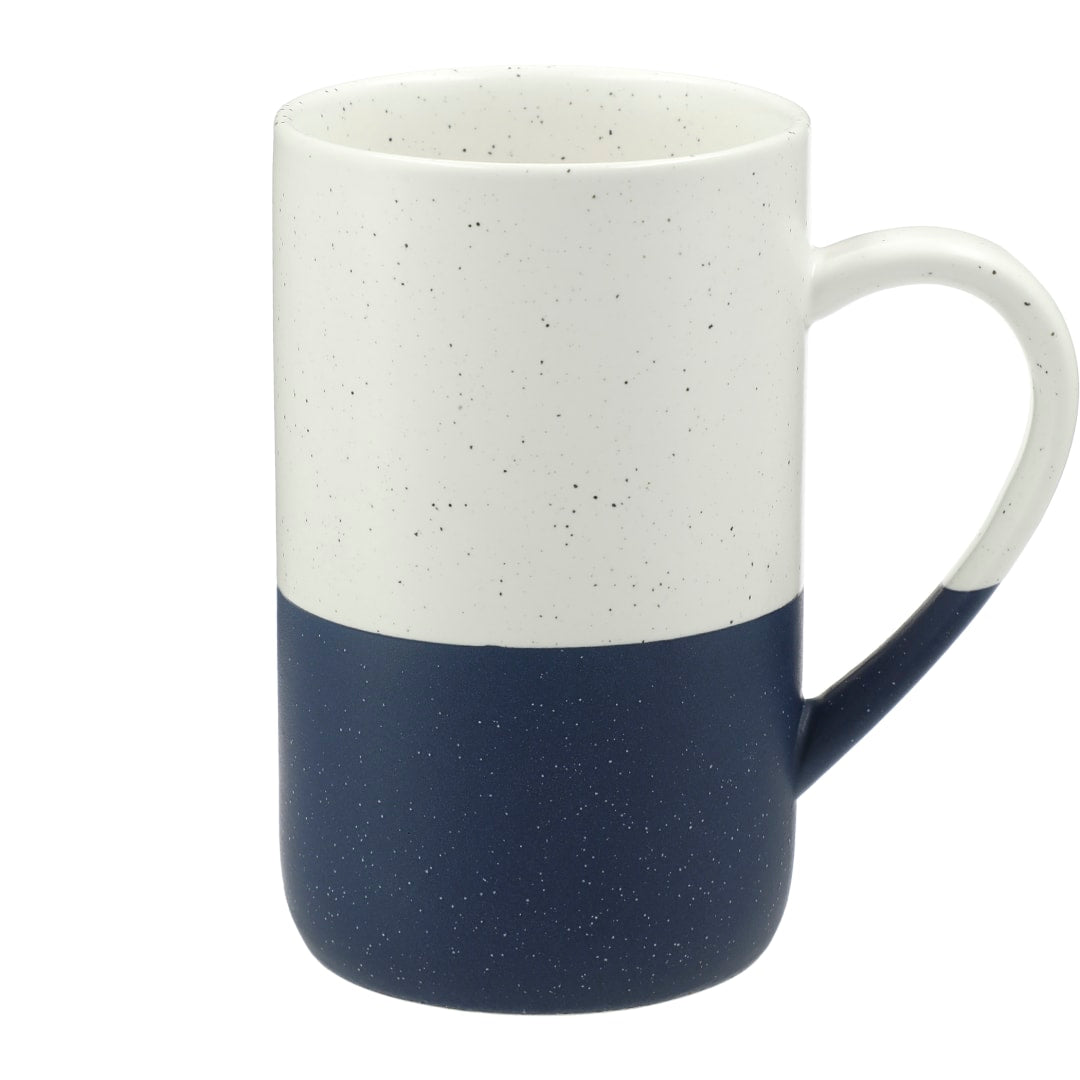Front View of Blue Speckled Wayland Ceramic Mug 13oz plain