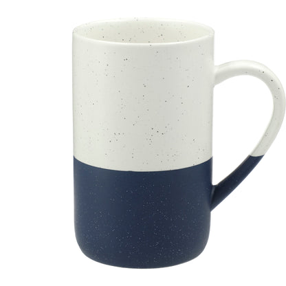 Front View of Blue Speckled Wayland Ceramic Mug 13oz plain