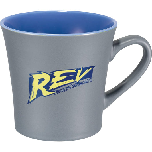 Front View of Blue Stormy Ceramic Mug 12oz